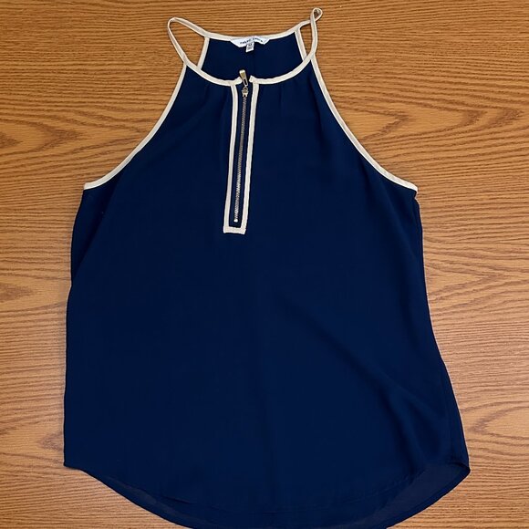 Navy Racerback Blouse - Picture 1 of 3